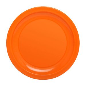 Harfield Polycarbonate Orange Round Narrow Rim Plate 23cm