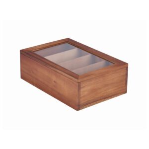 GenWare Acacia Wood Tea Box