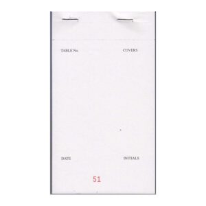 Lockhart 3 Ply Carbonless Restaurant Order Pad