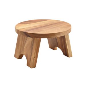 GenWare Acacia Wood Round Buffet Riser 25cm