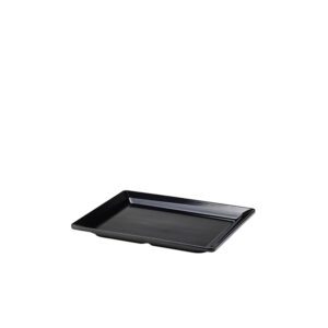 GenWare Black Melamine Rectangular Platter 1/2 Gastronorm 32x26cm