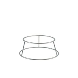 Genware Silver Anti-Slip Round Buffet Riser 10cm