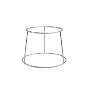 Genware Silver Anti-Slip Round Buffet Riser 18cm