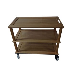 Podium Long Dark Brown Oak Hospitality Trolley 1010x558x855mm