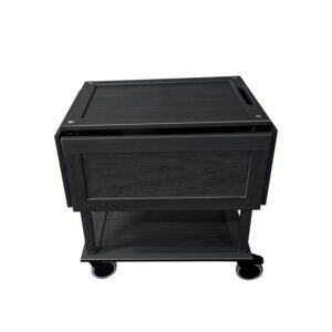 Podium Island Black Oak Hospitality Trolley 1465x1225x855mm