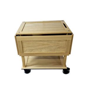 Podium Island Natural Oak Hospitality Trolley 1465x1225x855mm