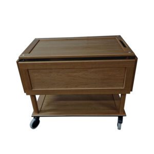 Podium Long Island Dark Brown Oak Hospitality Trolley 1678x1225x855mm