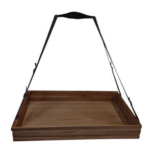 Podium Dark Brown Oak 1/1 Rectangular Usherette Tray 636x398x80mm