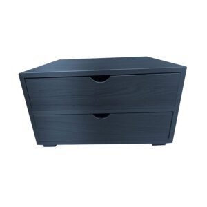 Podium 2 Drawer Grey Oak 2/3 Rectangular Tea Chest 424x398x244mm