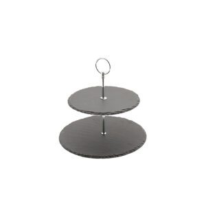 GenWare Slate 2-Tier Slate Cake Stand 20/25cm