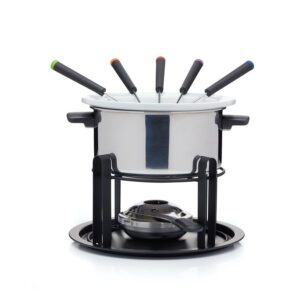 KitchenCraft Silver Stainless Steel Deluxe Fondue Set