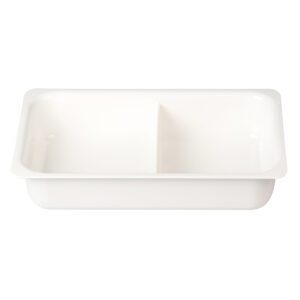 Harfield Polycarbonate Rectangular 2 Compartment Deep Dish 26.3x16x5.5cm
