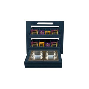 Podium Ambery Grey Oak 2 Tier Counter Top Display Stand Set 40x47.6x21.2cm
