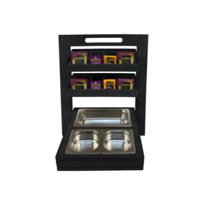 Podium Black Oak 3 Tier Counter Top Display Stand Set 40x62.3x21.2cm