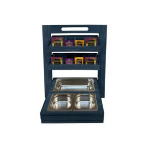 Podium Ambery Grey Oak 3 Tier Counter Top Display Stand Set 40x62.3x21.2cm