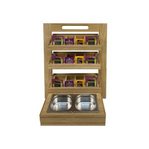 Podium Natural Oak 3 Tier Counter Top Display Stand Set 40x62.3x21.2cm