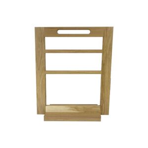 Podium Natural Oak 3 Tier Counter Top Display Stand & Base 40x62.3x21.2cm