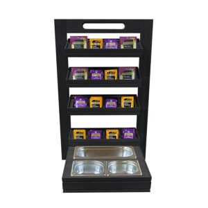 Podium Black Oak 4 Tier Counter Top Display Stand Set 40x77x21.2cm