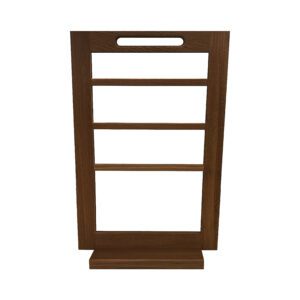 Podium Dark Brown Oak 4 Tier Counter Top Display Stand & Base 40x77x21.2cm