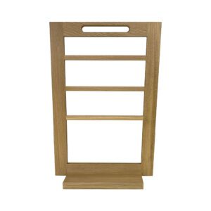 Podium Natural Oak 4 Tier Counter Top Display Stand & Base 40x77x21.2cm