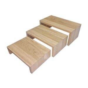 Podium Natural Oak 1/3 Nesting Riser Set 21.2x39.8x16cm