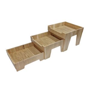 Podium Natural Oak Rectangular Large Nesting Display 39.8x41.2x30cm