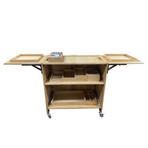 Podium Natural Oak Pop Up Bar Trolley 112x55.5x111cm