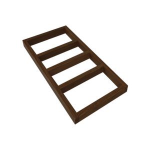 Podium Dark Brown Oak 1/3 Offset Tea Insert 37x18.5x3cm
