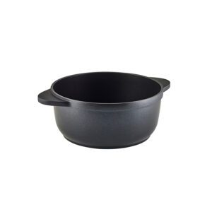 GenWare Non-Stick Black Cast Aluminium Round Casserole Dish 24x11cm 4.4 Litre