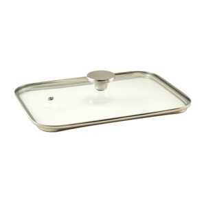 GenWare Rectangular Clear Glass Lid For Cast Aluminium Roaster 35x22cm