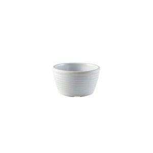 GenWare Melamine Matt White Round Ripple Ramekin 6.2x3.5cm 2oz