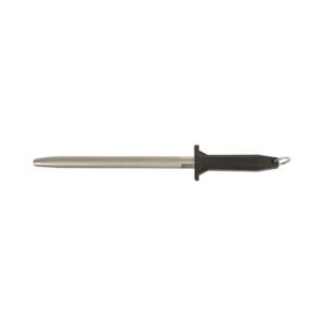 GenWare Oval Diamond Sharpening Steel Black Handle 10in
