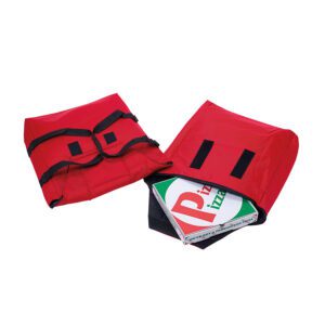 Pizza Delivery Bag Red Polyester Washable 18x19x5in