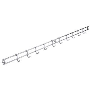 Contacto Stainless Steel Hanging Rack With 10 Sliding Hooks 70cm
