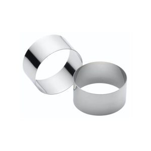 KitchenCraft Set of Two Stainless Steel Round Cooking Rings 7x3.5cm
