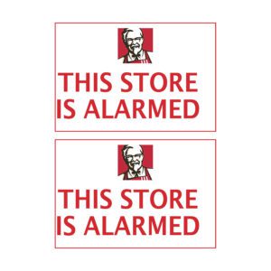 A4 Sticker 'This Store is Alarmed'