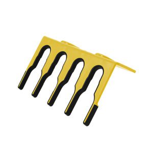 Hillbrush Yellow Polypropylene Overmoulded Professional Wall Bracket System 20.4x12.4cm